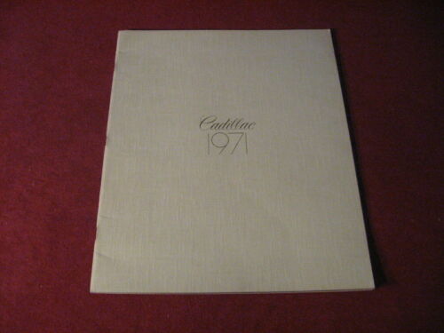 1971 Cadillac Large Prestige Sales Brochure Old Catalog Booklet ...