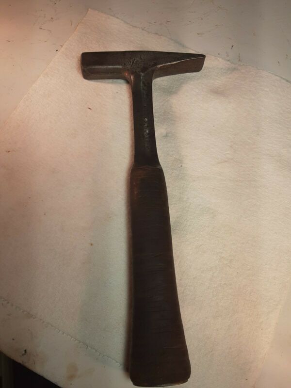 Vintage Malco sheet metal setting hammer leather stacked handle MPLS