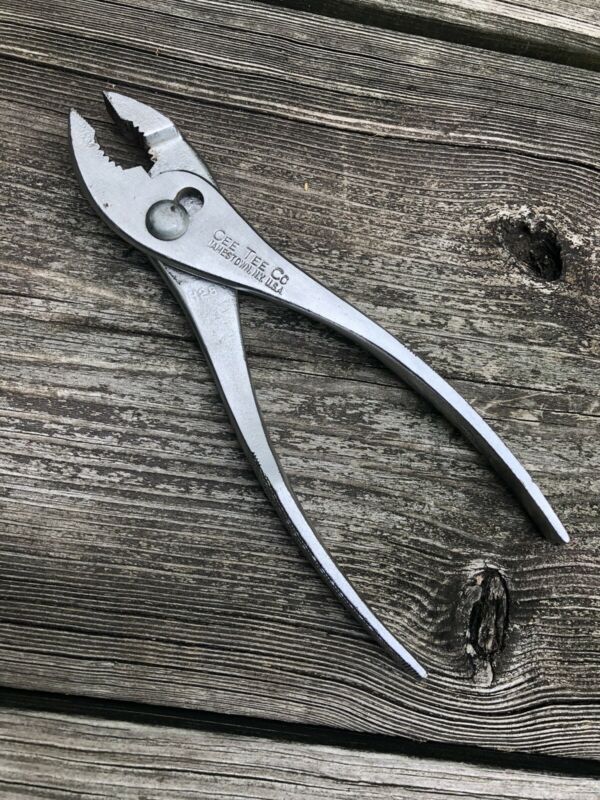 Vintage CEE TEE Co Jamestown NY Slip Joint Pliers Tool 8” Antique