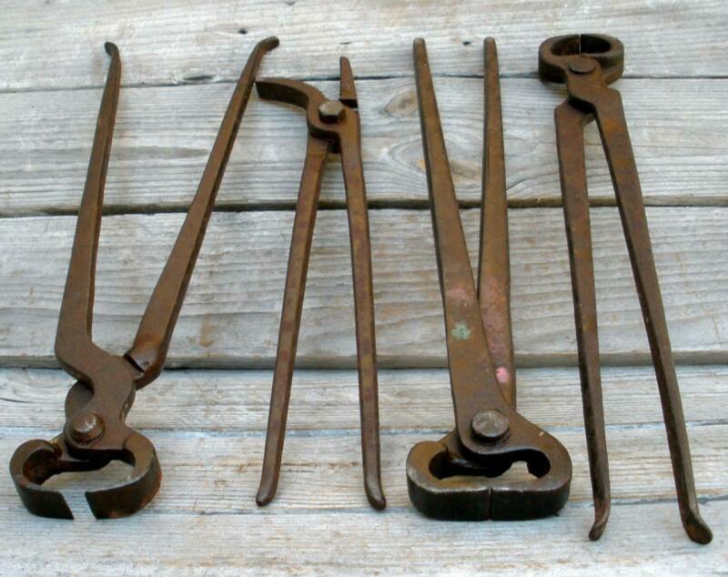 4 Vintage Cast Iron Nippers Blacksmith Antique Tongs Farrier Tools Antique Price