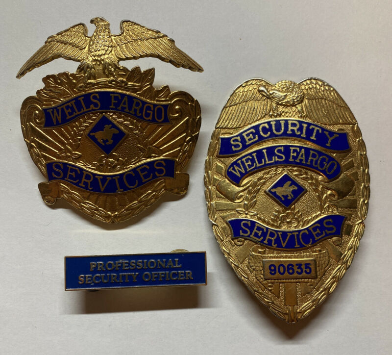 Wells Fargo Security Badge / Hat Badge / Officer Pin Antique Price