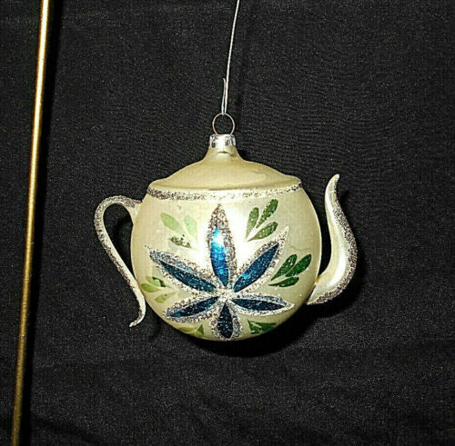 Antique Blown Mercury Glass Teapot Christmas Ornament W Mica Made In Germany Antique Price