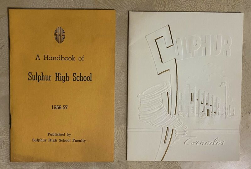 1957 Sulphur High School Handbook & Graduation Invitation. Louisiana