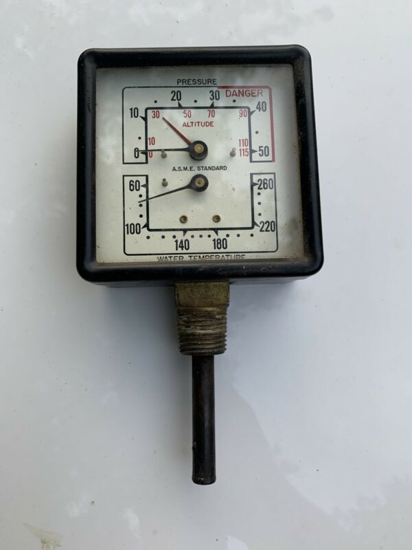Boiler Altitude and Temp Gauges By U.S Gauge Works Antique Price