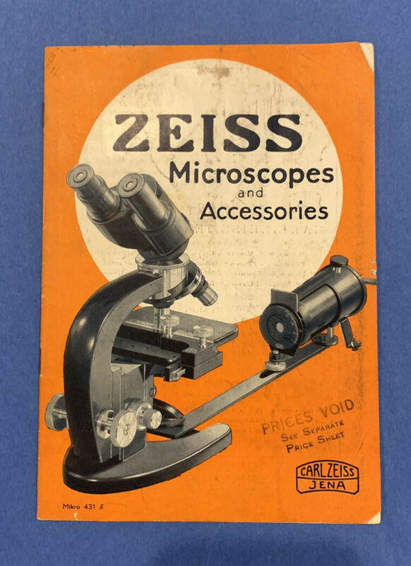 Zeiss 1937 Microscope Catalog 23 Pages Antique Price Guide Details Page