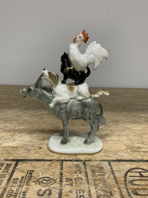 Hutschenreuther Germany Bremen Town Musicians Porcelain Figurine ...