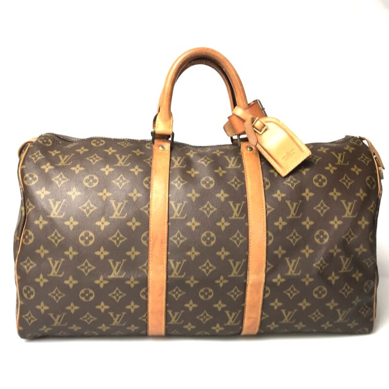 Louis Vuitton Monogram Keepall 50 M41426 Boston bag with a padlock (no k 130-8.1 -- Antique ...