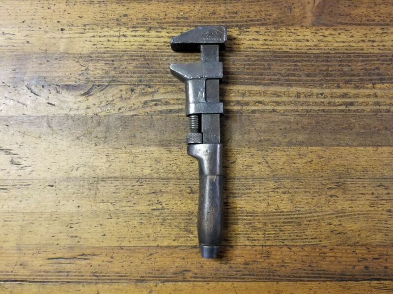 RARE Antique Tools Adjustable Monkey WRENCH COES WB 1880 VINTAGE