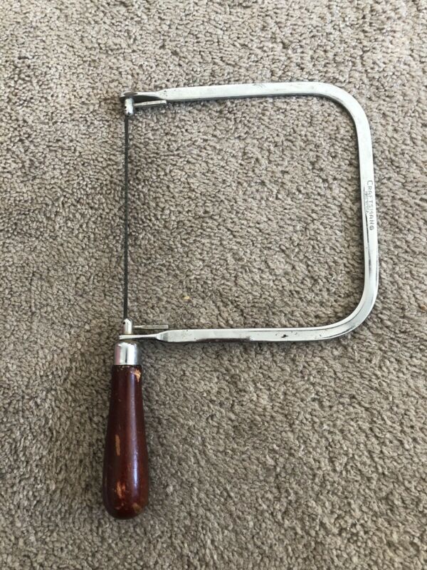 Vtg EARLY CRAFTSMAN coping saw hand scroll saw usa With Extra Blades