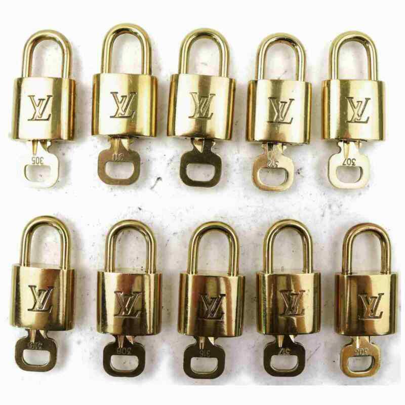 Louis Vuitton Padlock Set of 10Pairs Gold Brass 701731 Antique Price