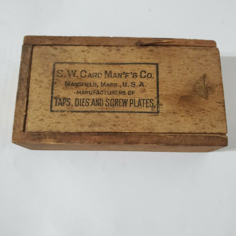 Vintage In The Box 3 S.W. Card Mansfield Mass. U.S.A. Box with 3 taps