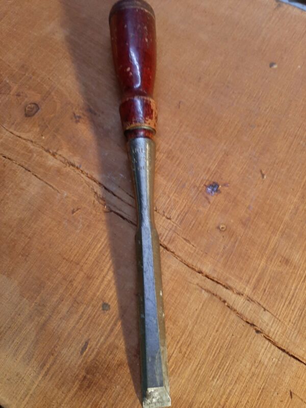 Vintage 1/2" Stanley Made in USA socket Chisel 750 EXC. red Handle. no