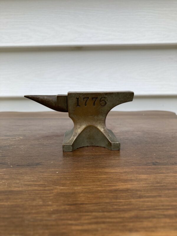 Vintage Miniature Brass Anvil Blacksmith Tool 17761876 Antique