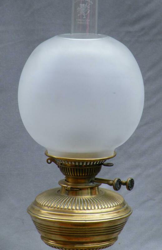 Victorian Duplex Frosted Glass Oil Paraffin Kerosene Oil Lamp Ball