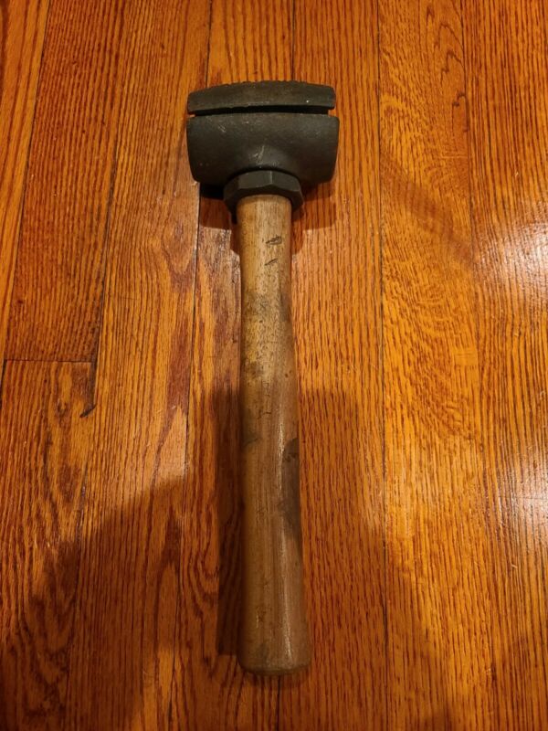 Vintage Garland Raw Hide Hammer No 3 Missing Hide Saco Maine Good Shape