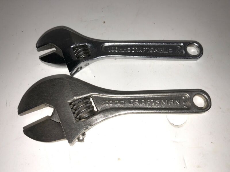Craftsman 4 Inch Adjustable Wrenches USA Made 44601 AEK And V Series