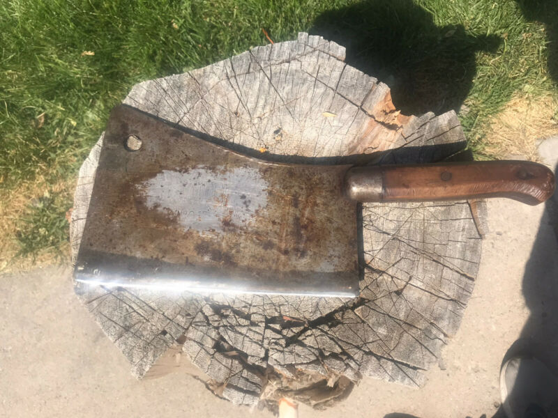 Logan Gregg Hardware Company Sterling meat cleaver Vintage Antique