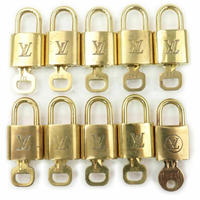 Louis Vuitton Padlock Set of 10Pairs Gold Brass 301181 -- Antique Price Guide Details Page