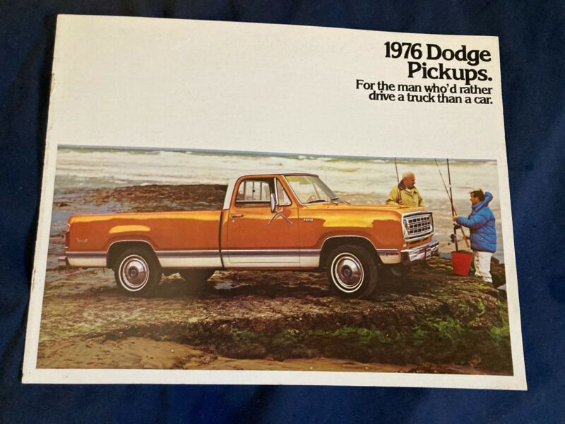 1976 Dodge Pickup Trucks Color Brochure Catalog Prospekt Antique