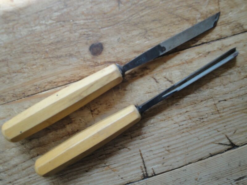 Pair of BELZER German Made Wood Carving Chisels Antique Price