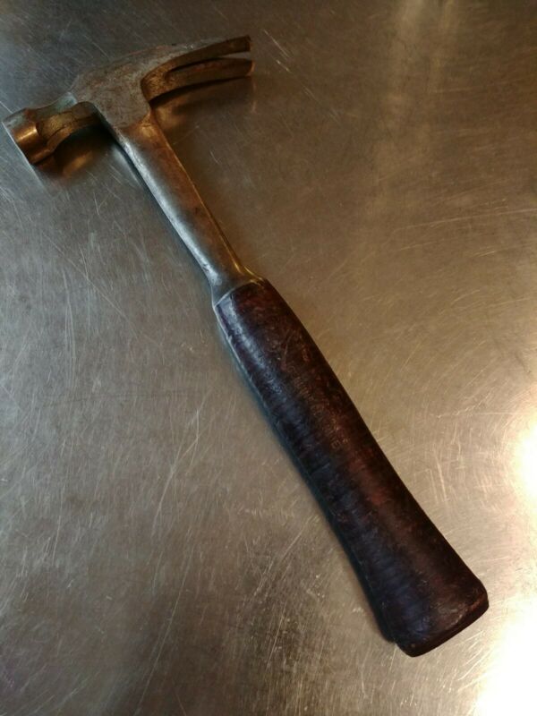 Vintage Sears Craftsman Curved Claw Hammer 16 oz Stacked Leather Handle