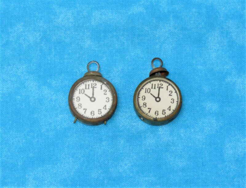 Cracker Jacks metal pocket watch or clock vintage prize charm premium