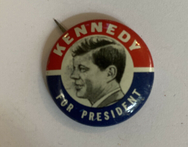 John F. Kennedy President Campaign pin Antique Price Guide Details Page