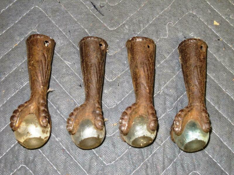 Antique Glass Ball Claw Feet Cast Iron Set of 4 Antique Price Guide