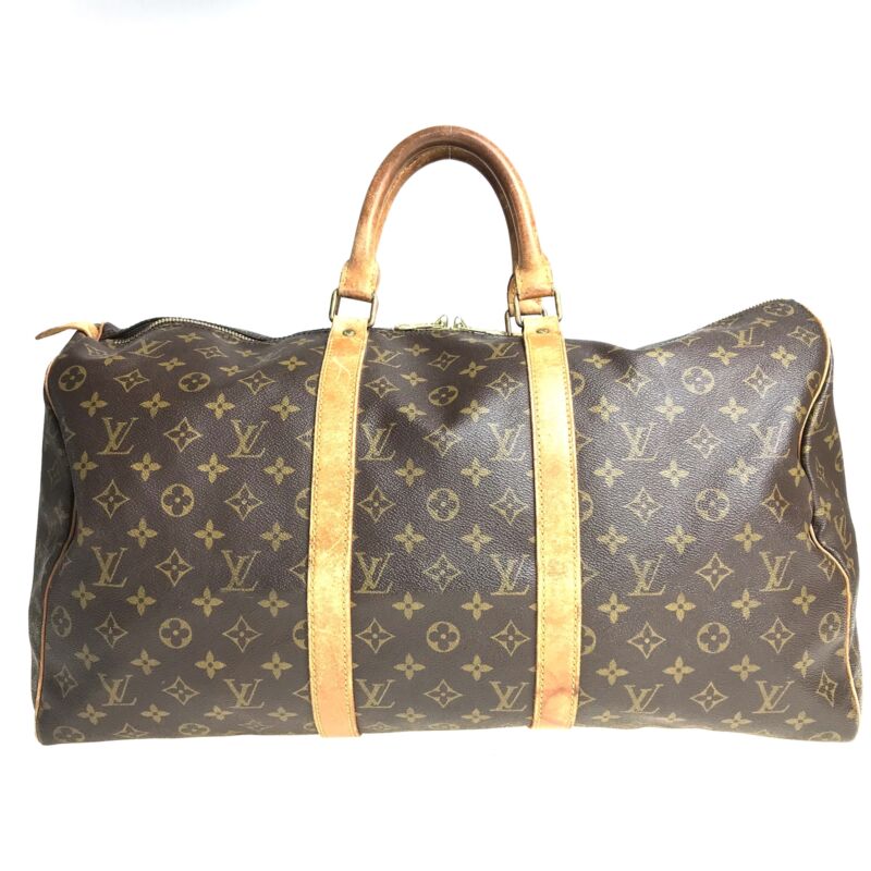 Louis Vuitton Monogram Keepall 50 M41426 Boston bag padlock with Used 551-9 -- Antique Price ...