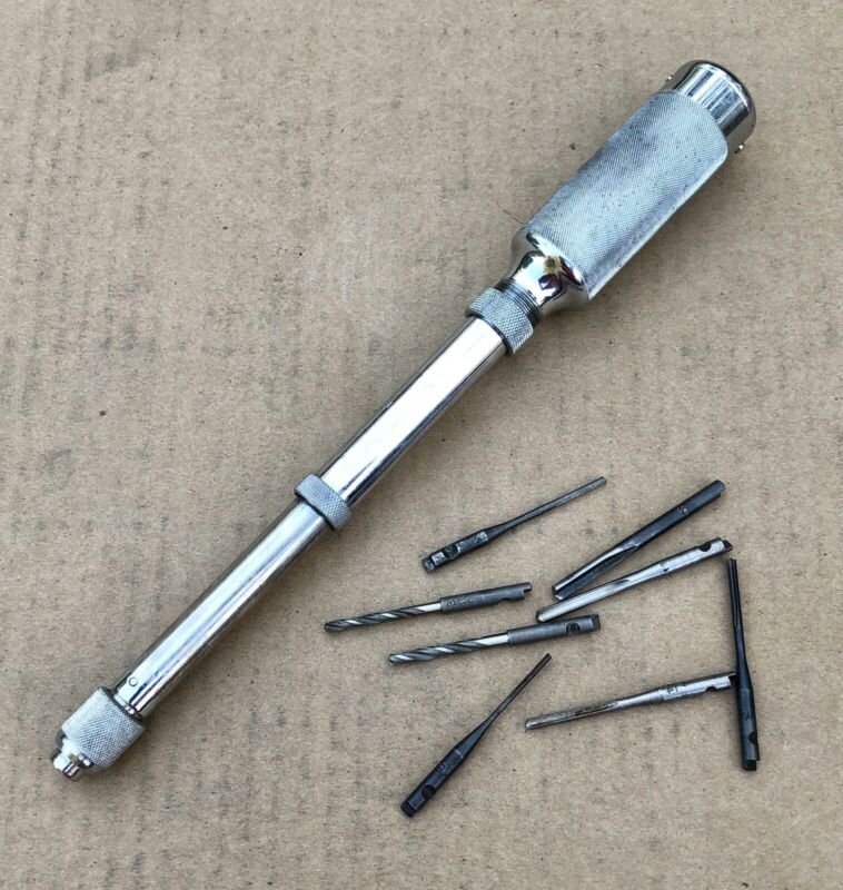 Stanley YANKEE No. 41Y Spiral Push Drill w/ Bits BELL SYSTEM Antique