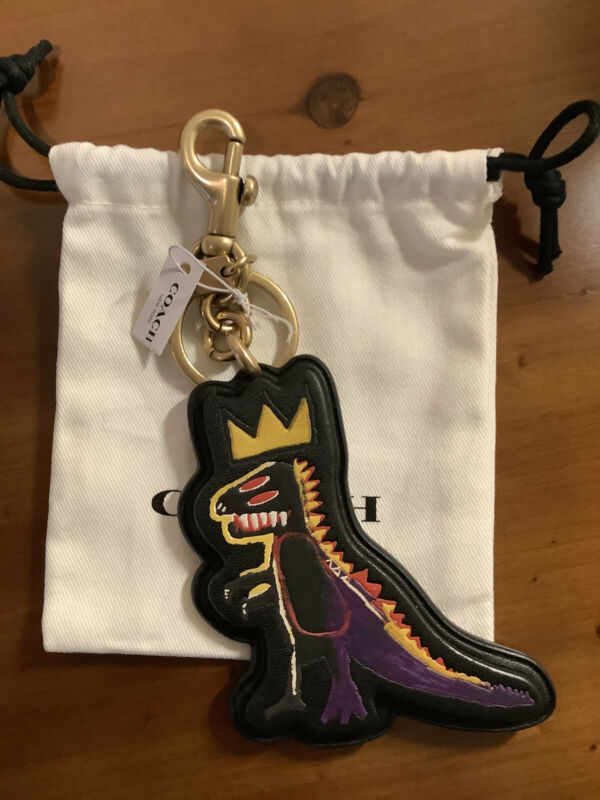 COACH X Jean-Michel BASQUIAT Dinosaur PEZ Dispenser Bag Charm REXY ...