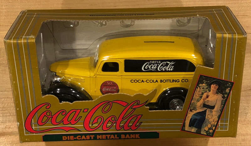 coca cola die cast metal bank