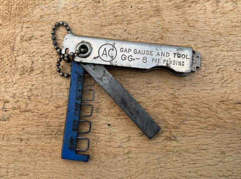 Vintage AC Spark Plug Gap Gauge Tool GG8 Key Chain/ Pocket Tool Antique Price Guide Details Page