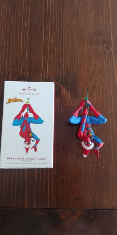 here comes spidey claus ornament