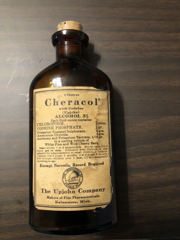 Antique Cheracol Brown Medicine Bottle Ca 1930 Antique Price Guide