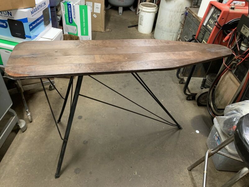 Vintage Wood & Metal Ironing BoardAntique Farmhouse Iron Board Console Table Antique Price