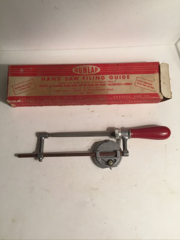 Vintage Dunlap 4872 Hand Saw File Tool w/ Original Box Antique