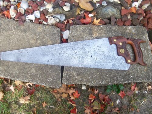 Vintage Henry Disston Phila Ripsaw Hand Saw 24
