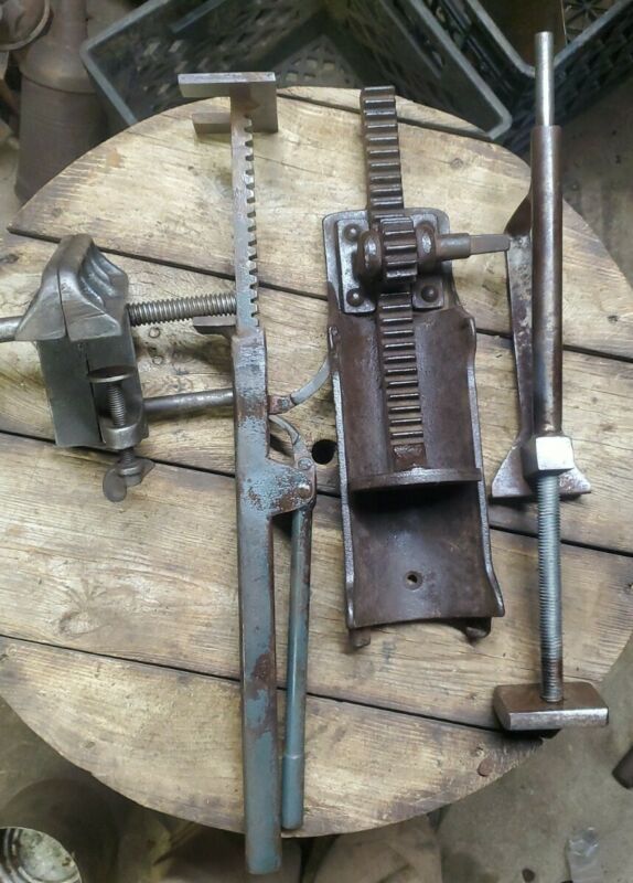 Vintage antique carpenter vise clamps Champion Geneva furniture tools Antique Price Guide