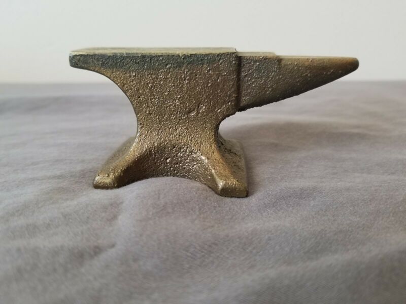 Vintage Miniature Brass Anvil Blacksmith Tool Bicentennial 17761976