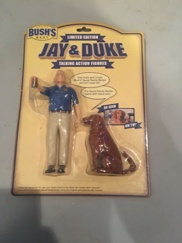 New Bush''s Baked Beans Jay & Duke talking action figures. RARE