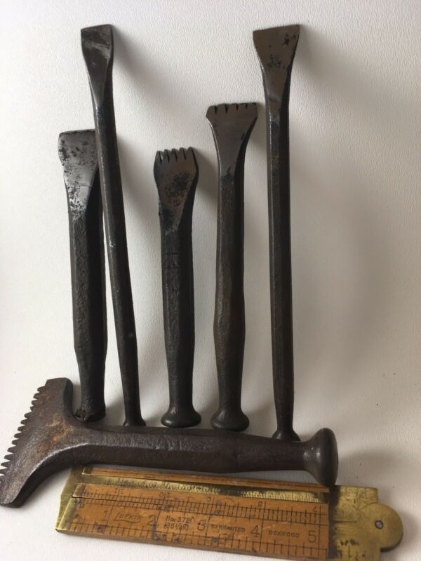 Antique or Vintage Heavy Wood or Stone Carving Chisel Splitting Tools