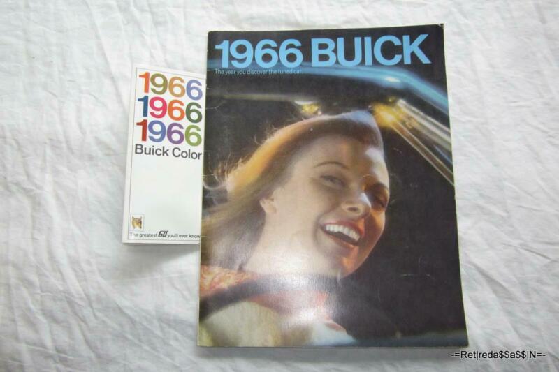 1966 BUICK COLOR BROCHURE CATALOG + PAINT Option WILDCAT SKYLARK