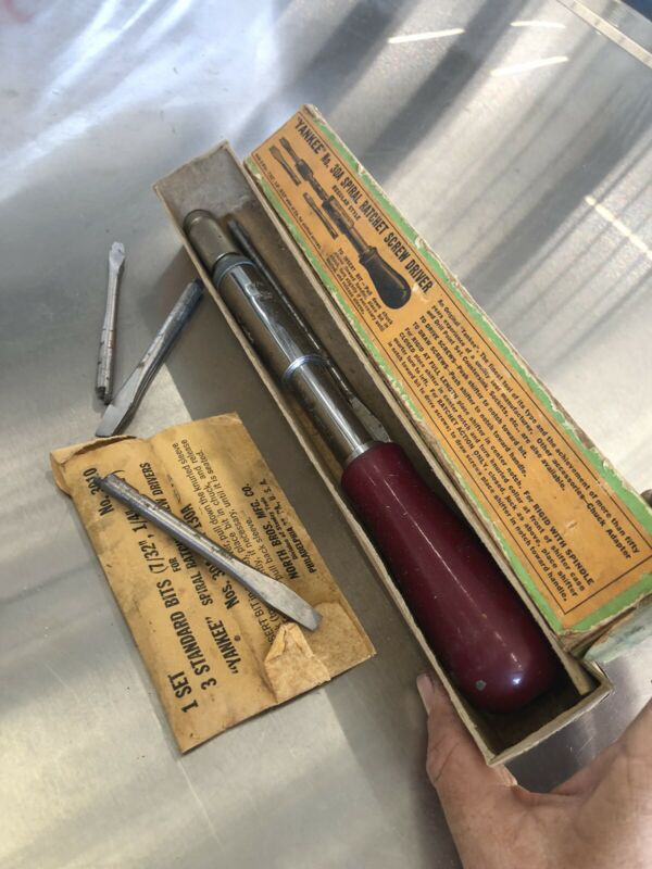 Vintage Yankee Ratchet Screwdriver. North Brothers Original Box