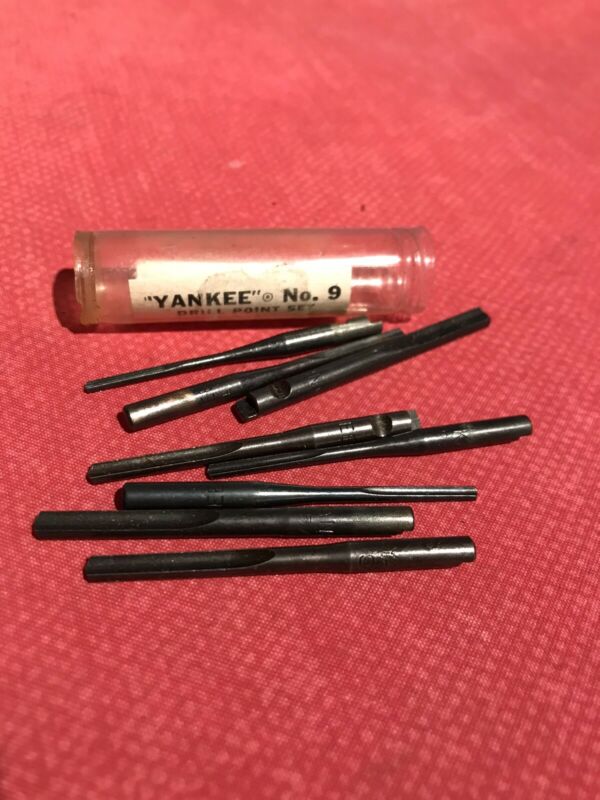 Vintage STANLEY YANKEE PUSH DRILL POINTS SET BITS No.9 RARE Antique