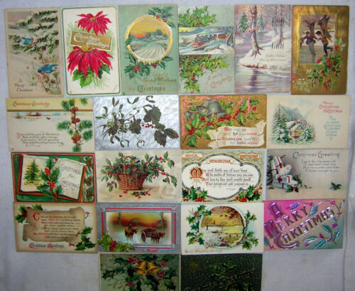 Lot of 20 Vintage Christmas Postcards -- Antique Price Guide Details Page