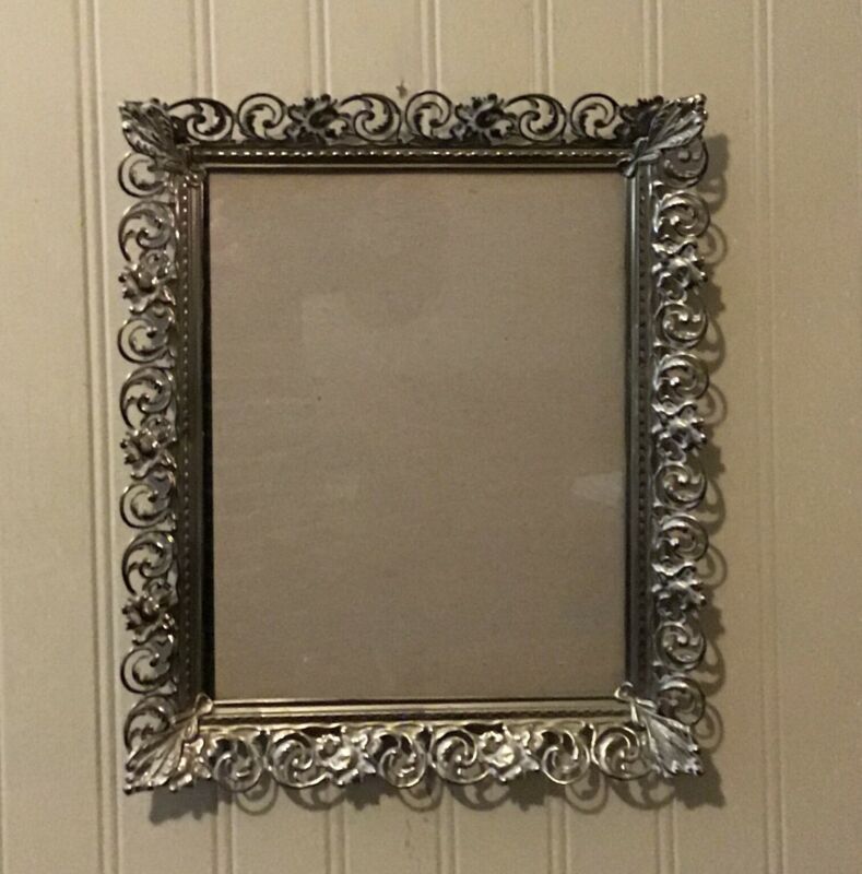 vintage Ornate picture frame Metal 8x10 Antique Price Guide Details Page