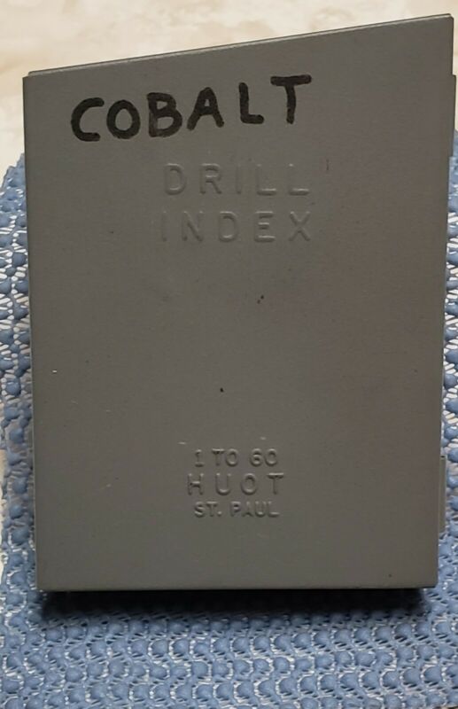 Huot COBALT Drill Index 1 to 60 Bits Metal Drilling USA Antique