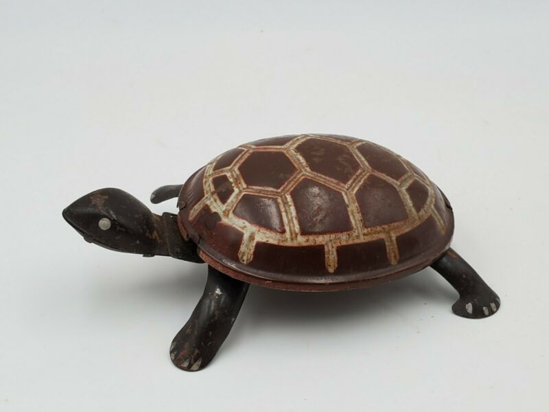 Vintage Walking Tin Toy Occupied Japan Wind-up Turtle -- Antique Price ...