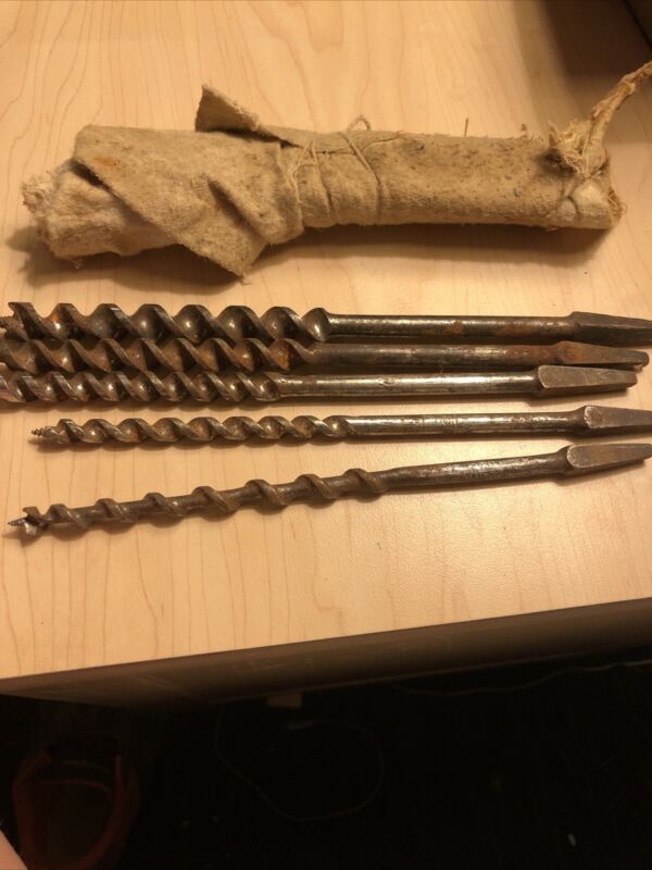 LOT OF 5 VINTAGE AUGER DRILL BITS Antique Price Guide Details Page